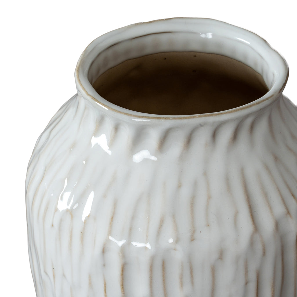 Numa Ople Vase — side view white ceramic
