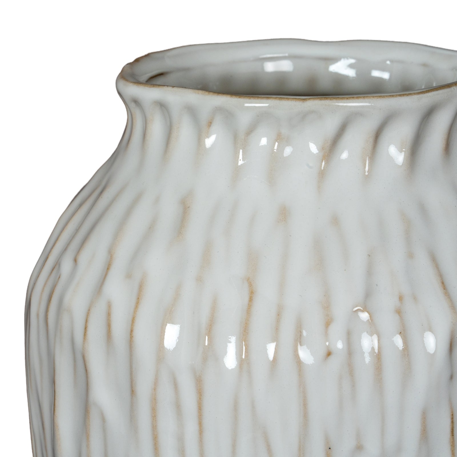 Numa Ople Vase — detail close-up white ceramic