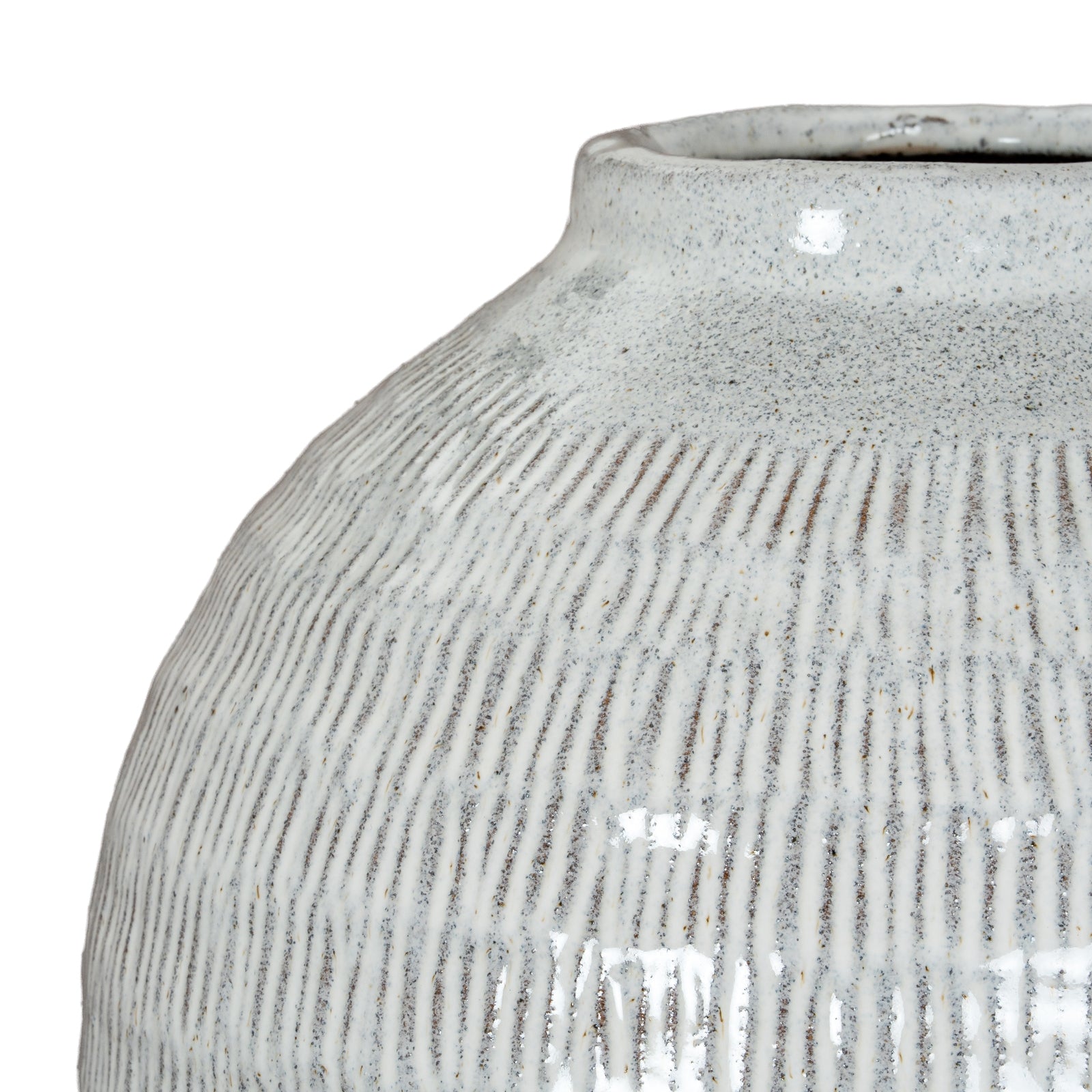 Kemi Medium Olpe Vase — detail close-up white ceramic