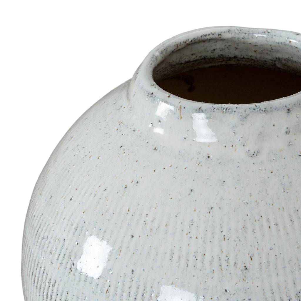 Kemi Large Olpe Vase — side view white ceramic