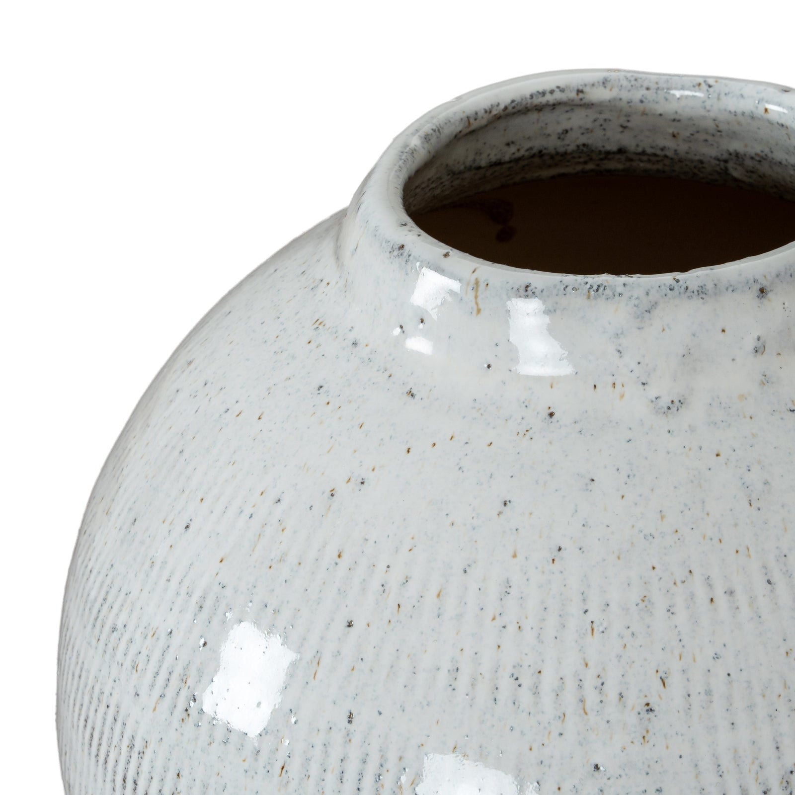 Kemi Large Olpe Vase — side view white ceramic