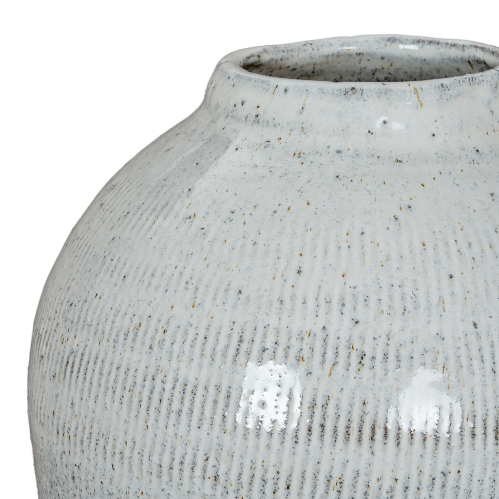 Kemi Large Olpe Vase — detail close-up white ceramic