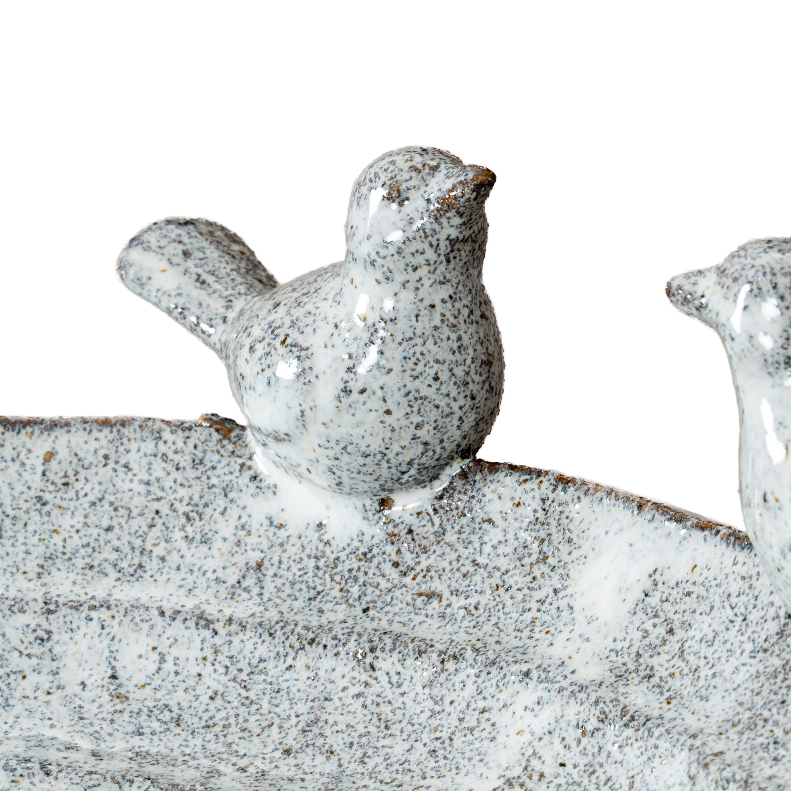 Eira Bird Bath — detail close-up white ceramic