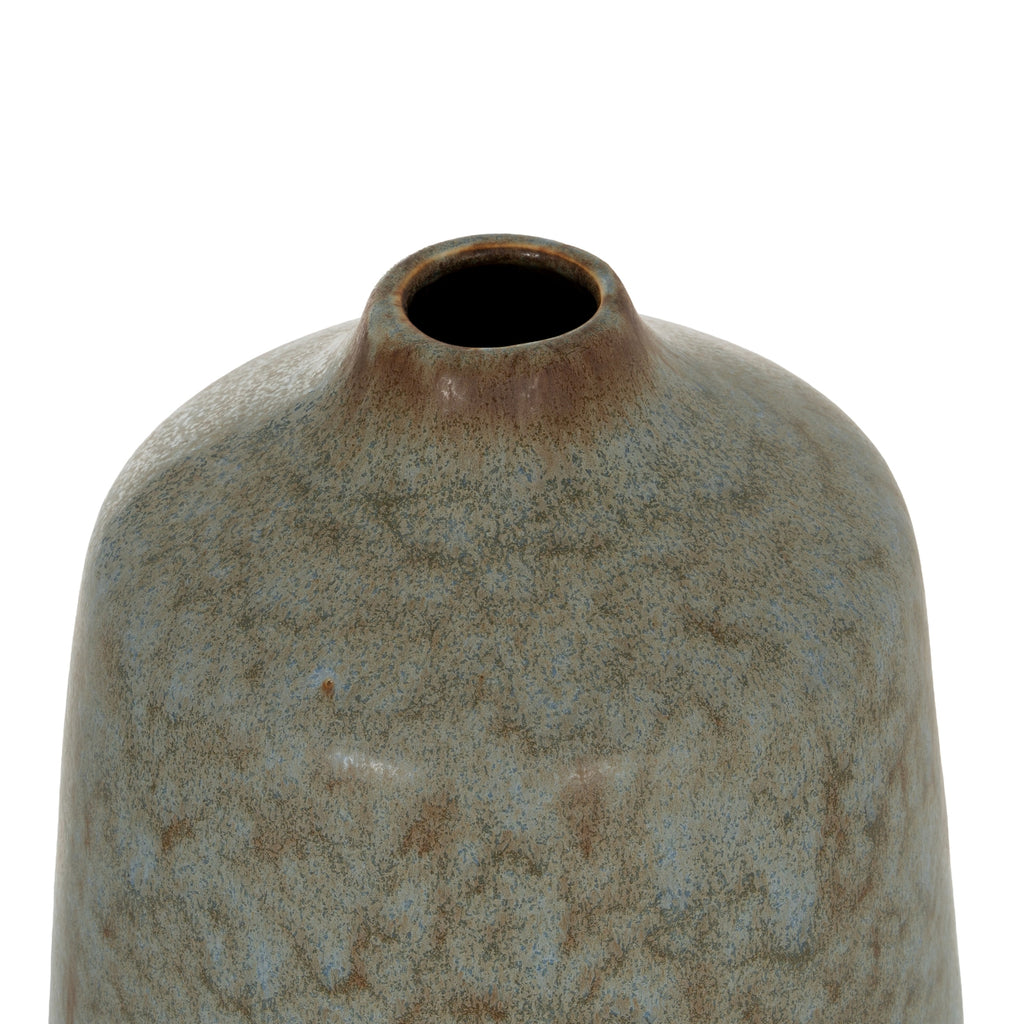 Capella Tall Bottle Vase — side view grey ceramic