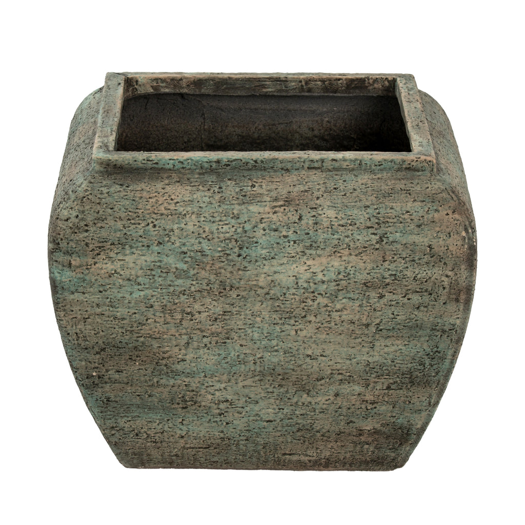 Verdan Square Drum Set Of 2 Planters