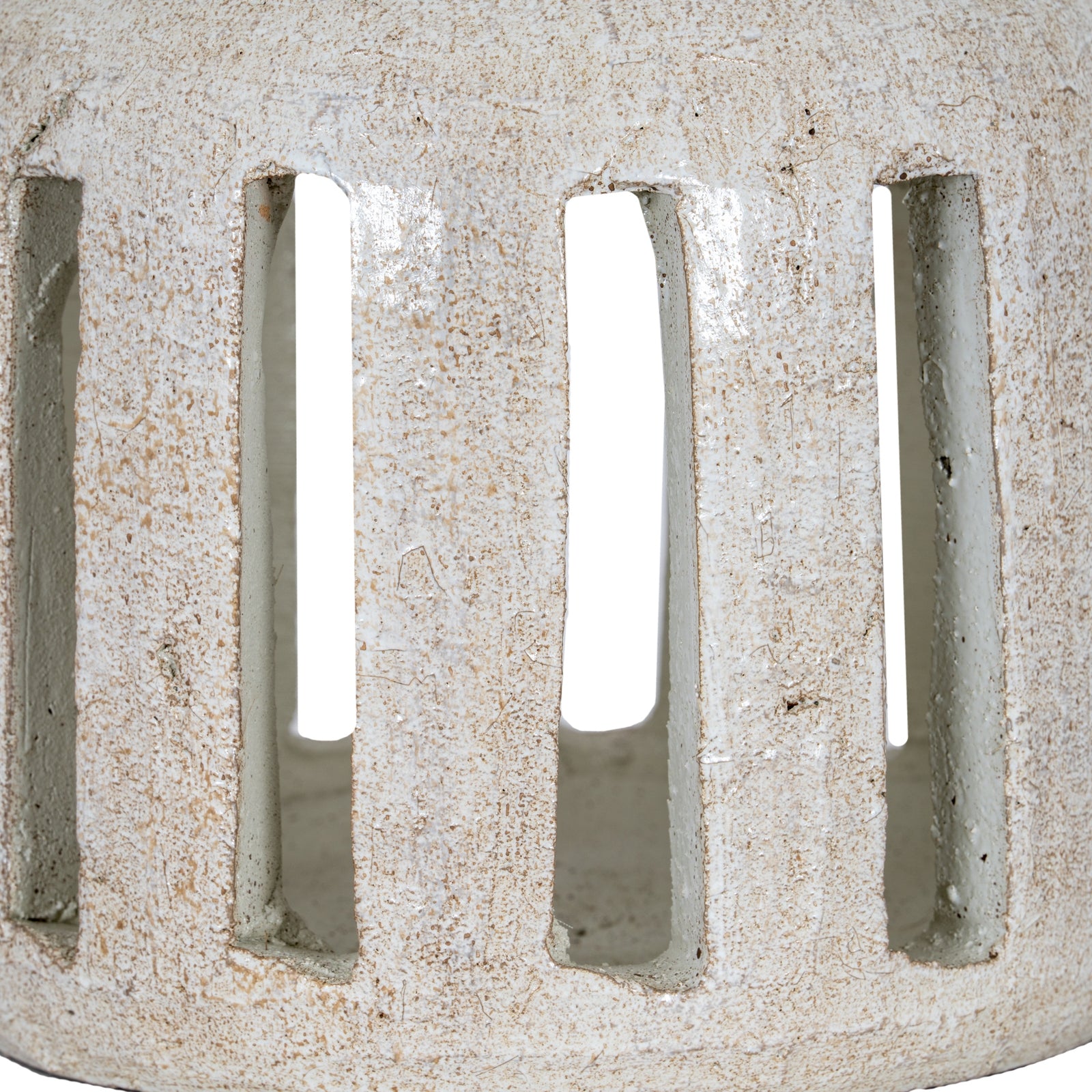 Tarn Collection Medium Candle Holder — detail close-up white ceramic