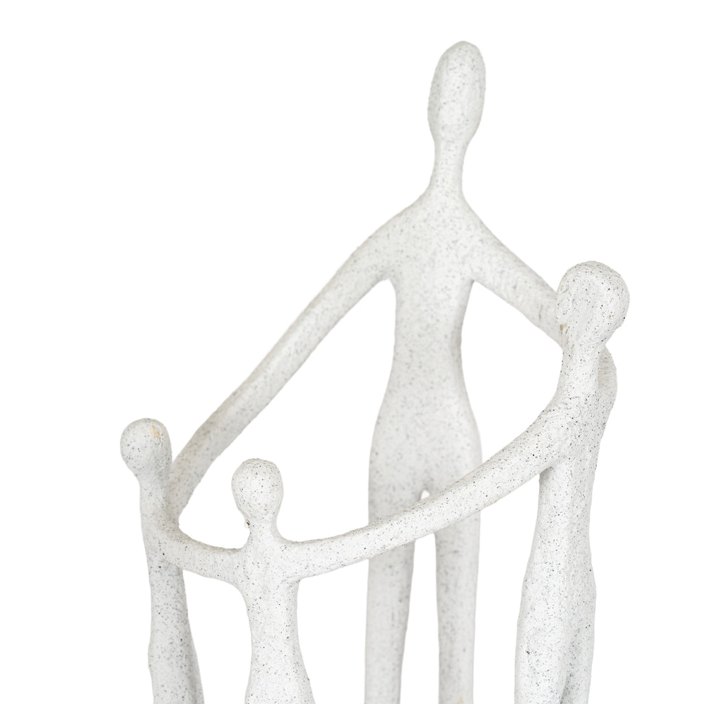 Kin Medium Family Ornament — side view white ceramic
