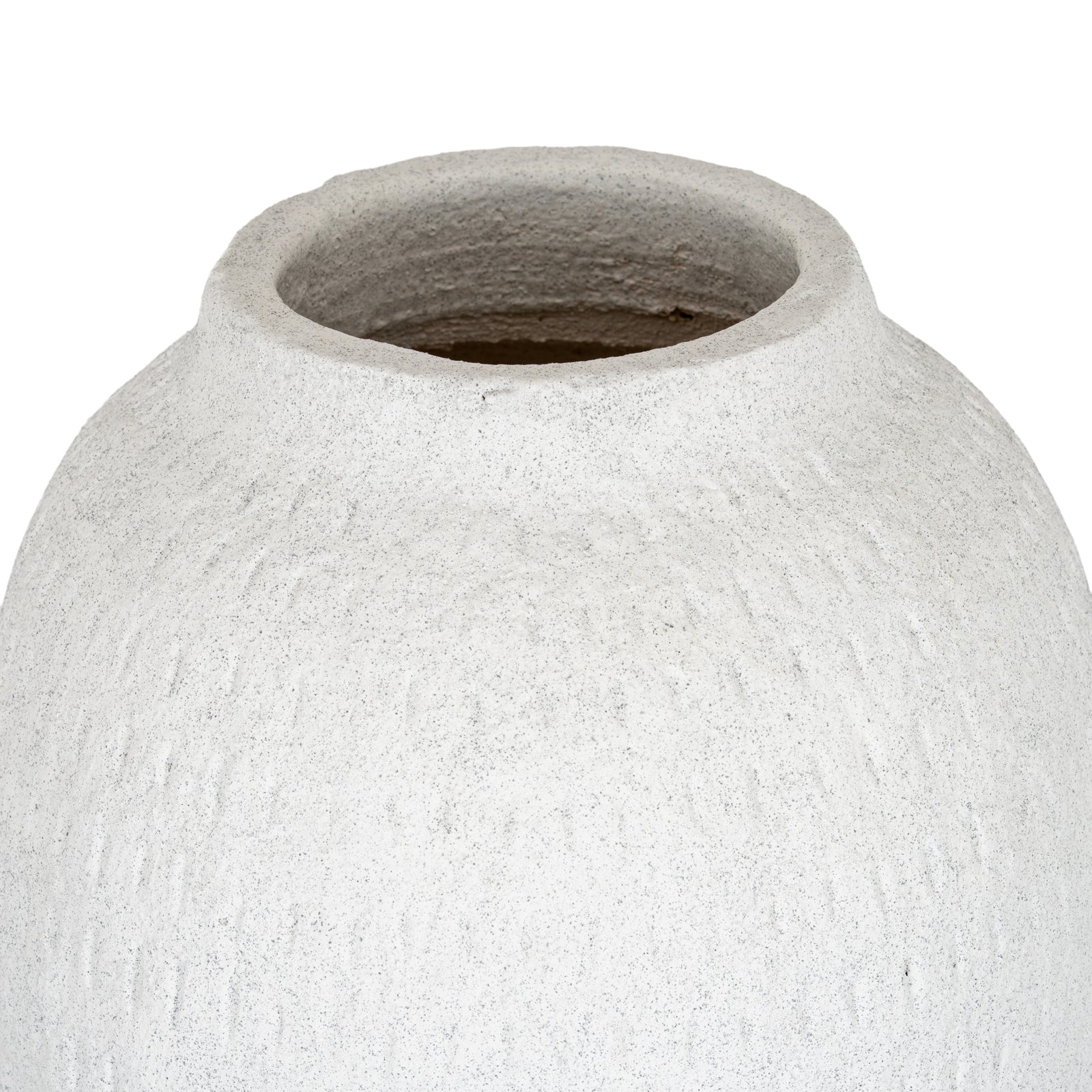 Ashen Large Tall Vase — side view white ceramic