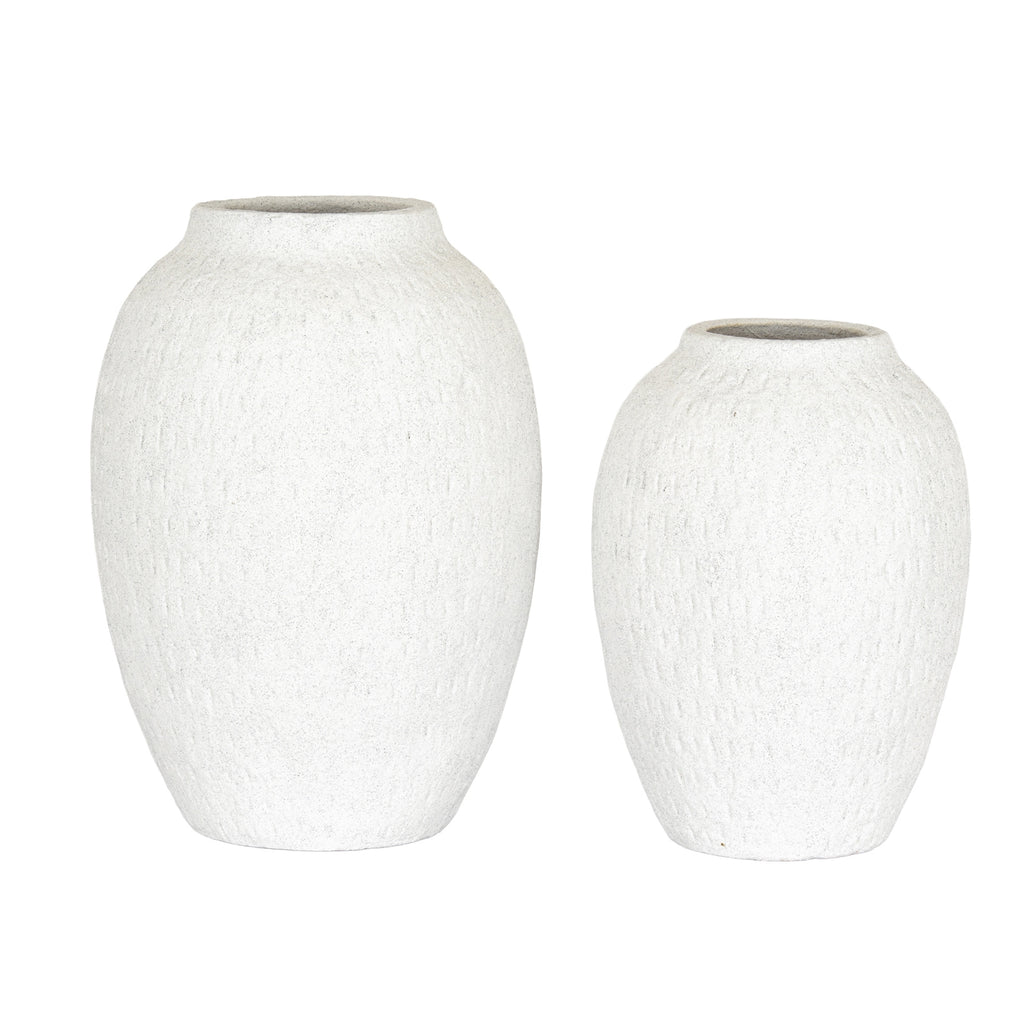 Ashen Large Tall Vase — alternative angle white ceramic