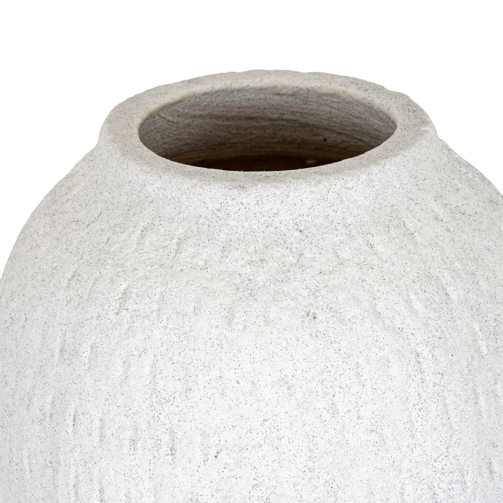 Ashen Medium Tall Vase — side view white ceramic