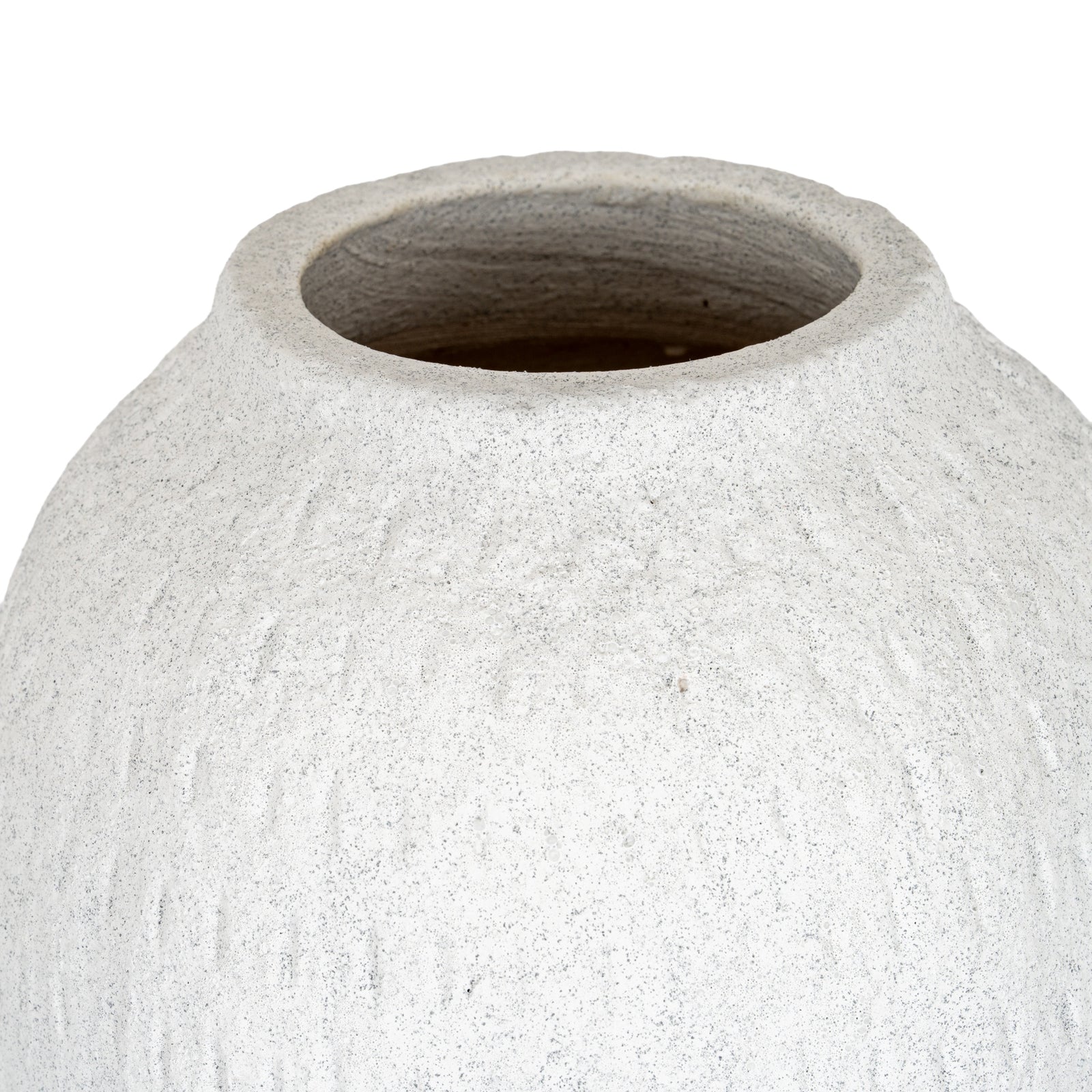 Ashen Medium Tall Vase — side view white ceramic
