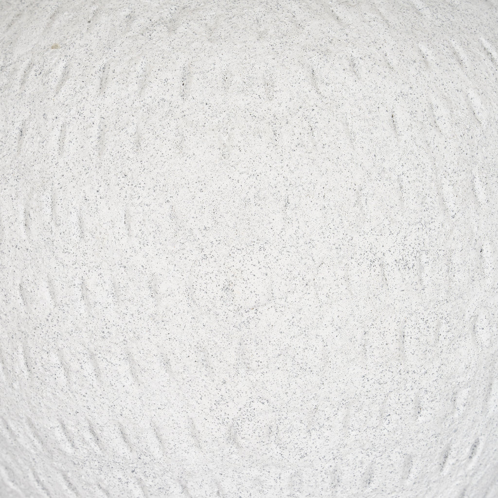 Ashen Large Round Vase — detail close-up white ceramic
