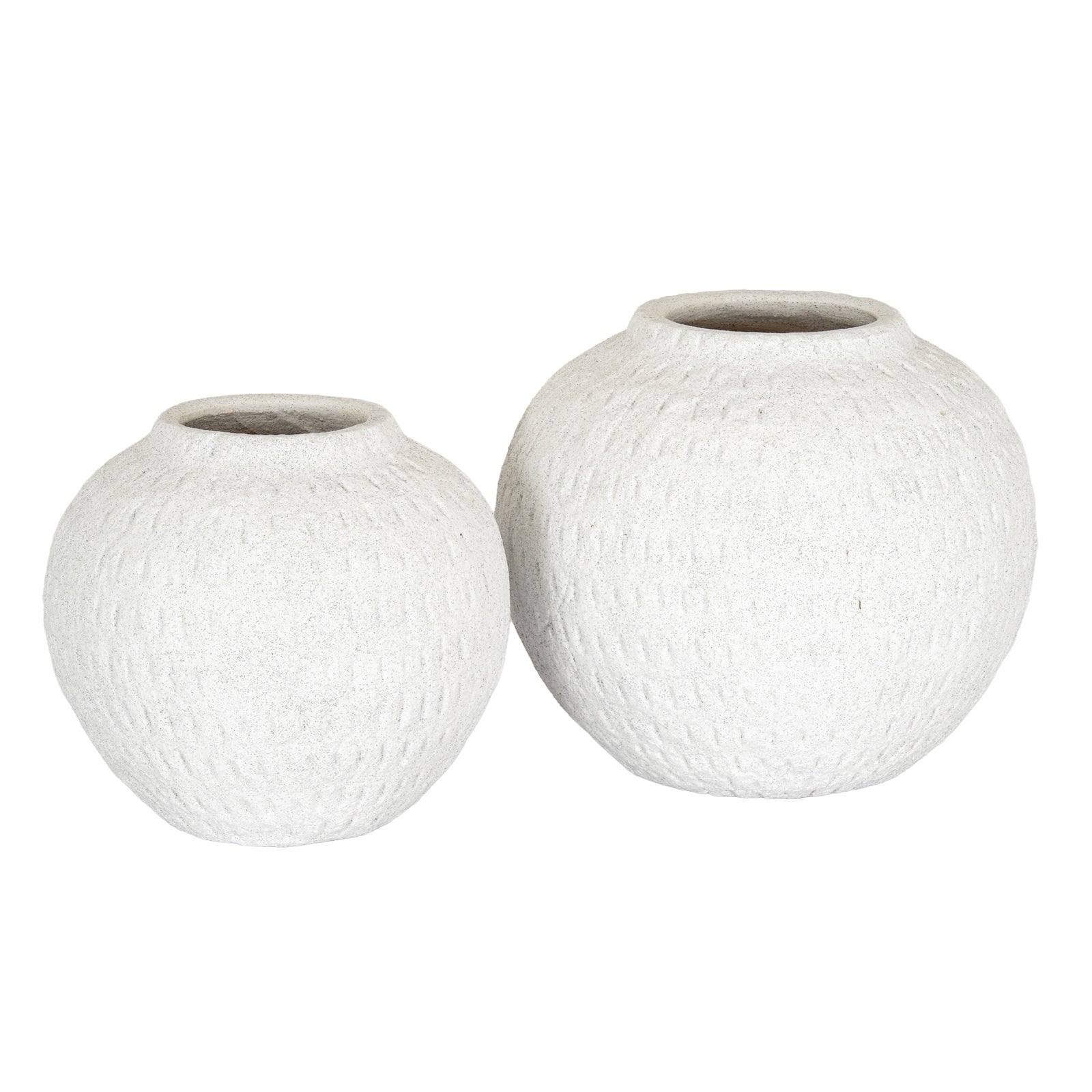 Ashen Large Round Vase — alternative angle white ceramic