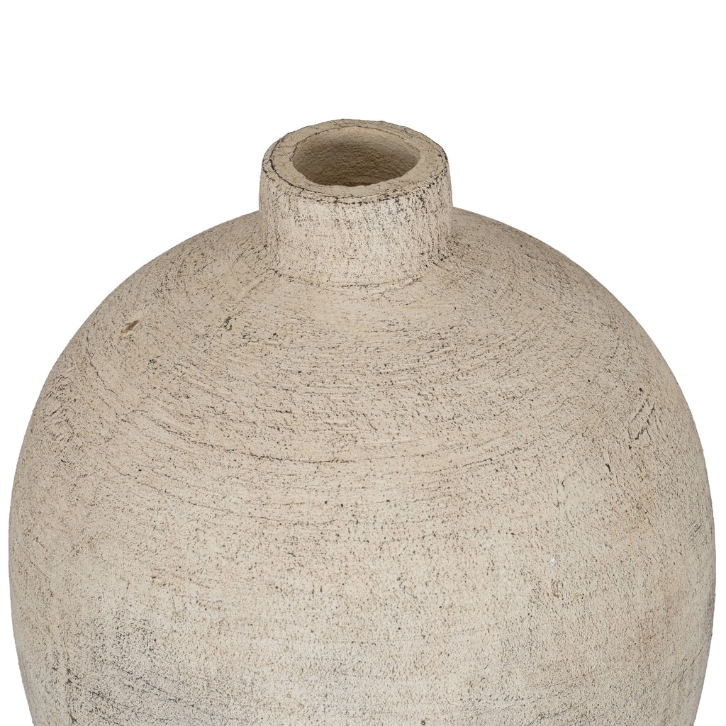 Morrow Large Vase — side view cream ceramic