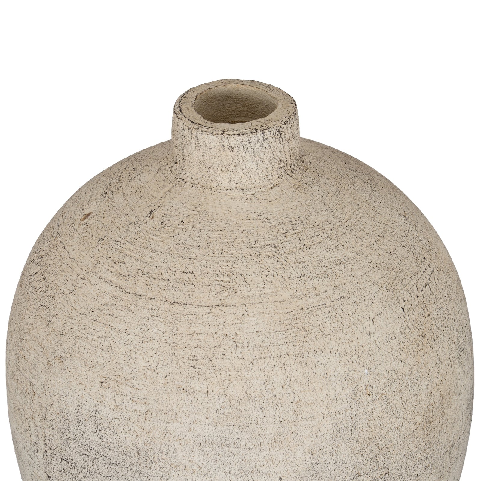 Morrow Large Vase — side view cream ceramic