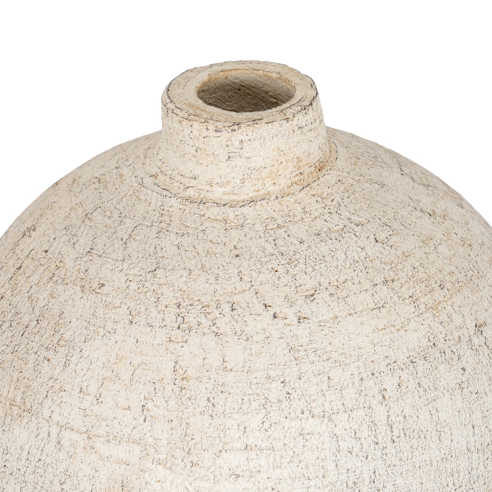 Morrow Medium Vase — side view cream ceramic