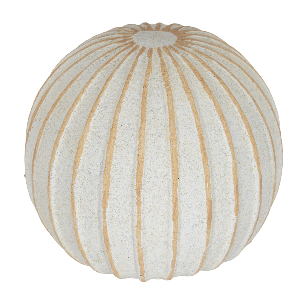 Grove Small Decorative Ball — side view white ceramic