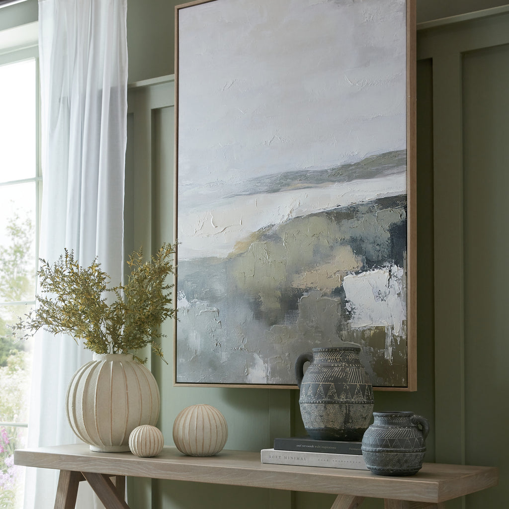 Grove Large Globe Vase — side view white ceramic