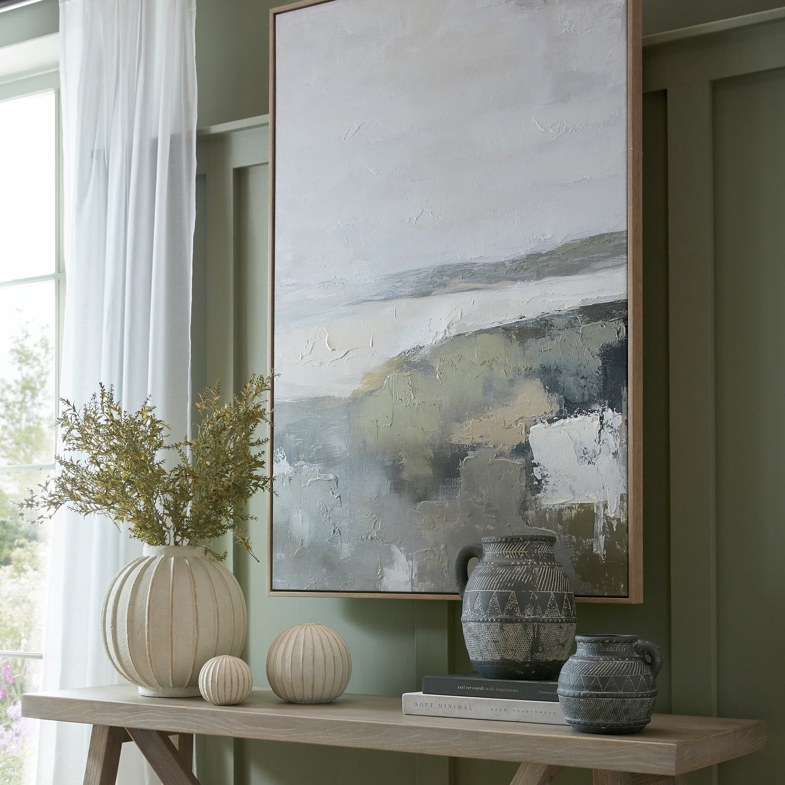 Grove Large Globe Vase — side view white ceramic