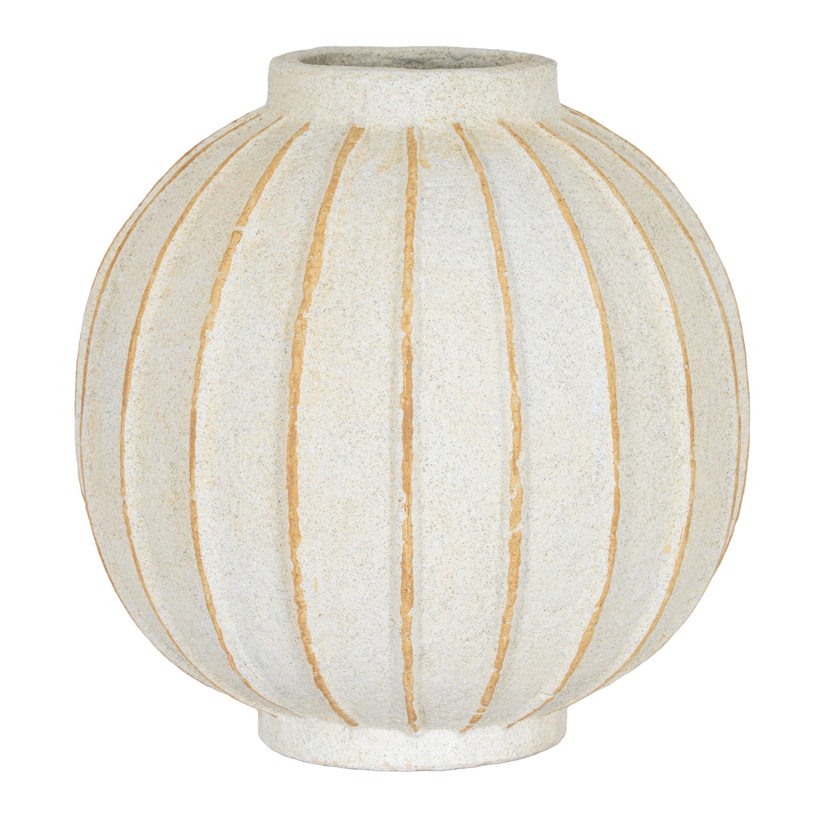 Grove Large Globe Vase — detail close-up white ceramic