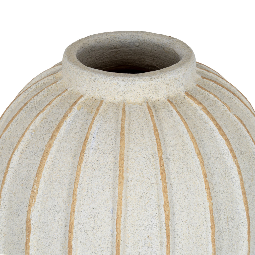 Grove  Globe Vase — side view white ceramic