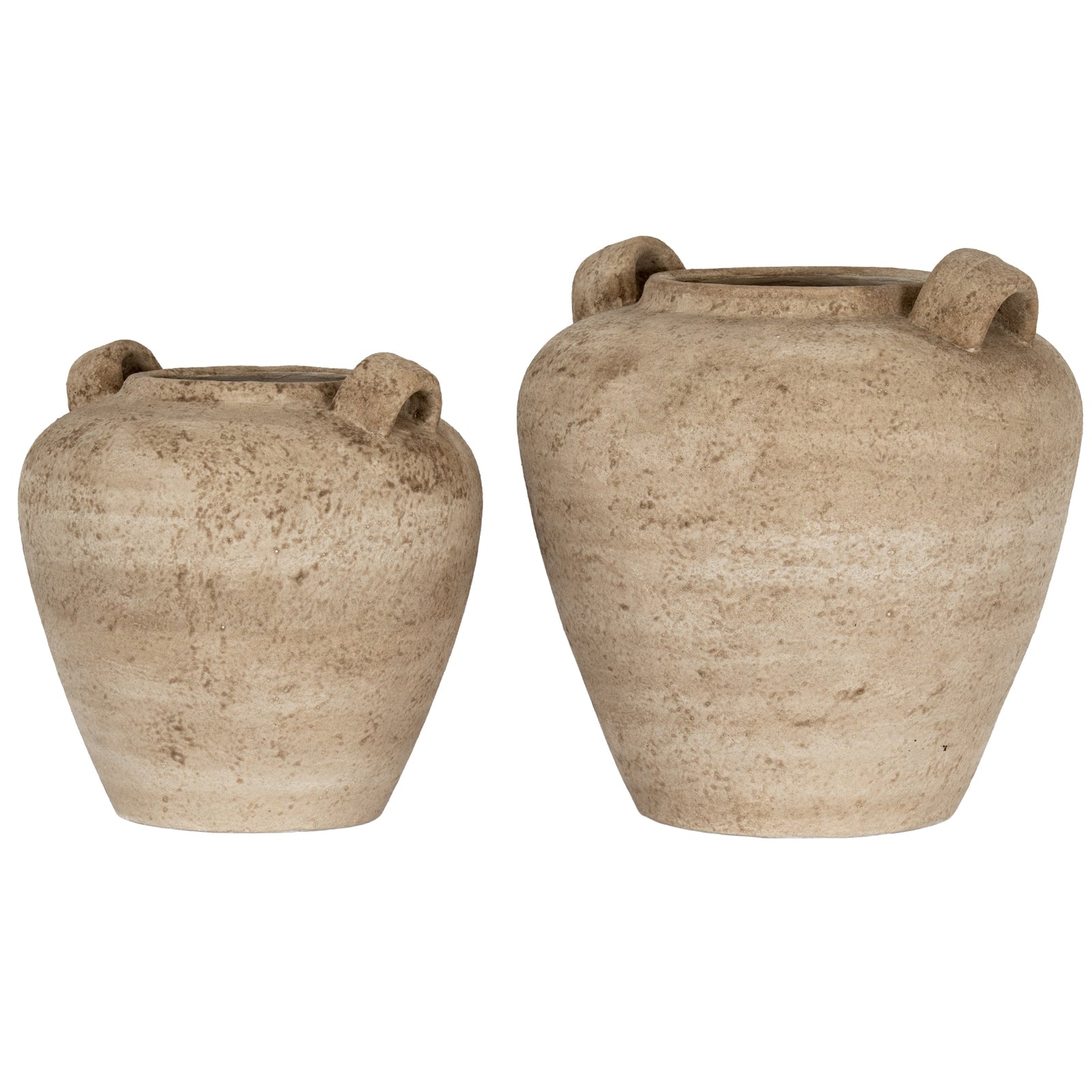 Terra Large Urn Vase With Handles — view 5 brown ceramic