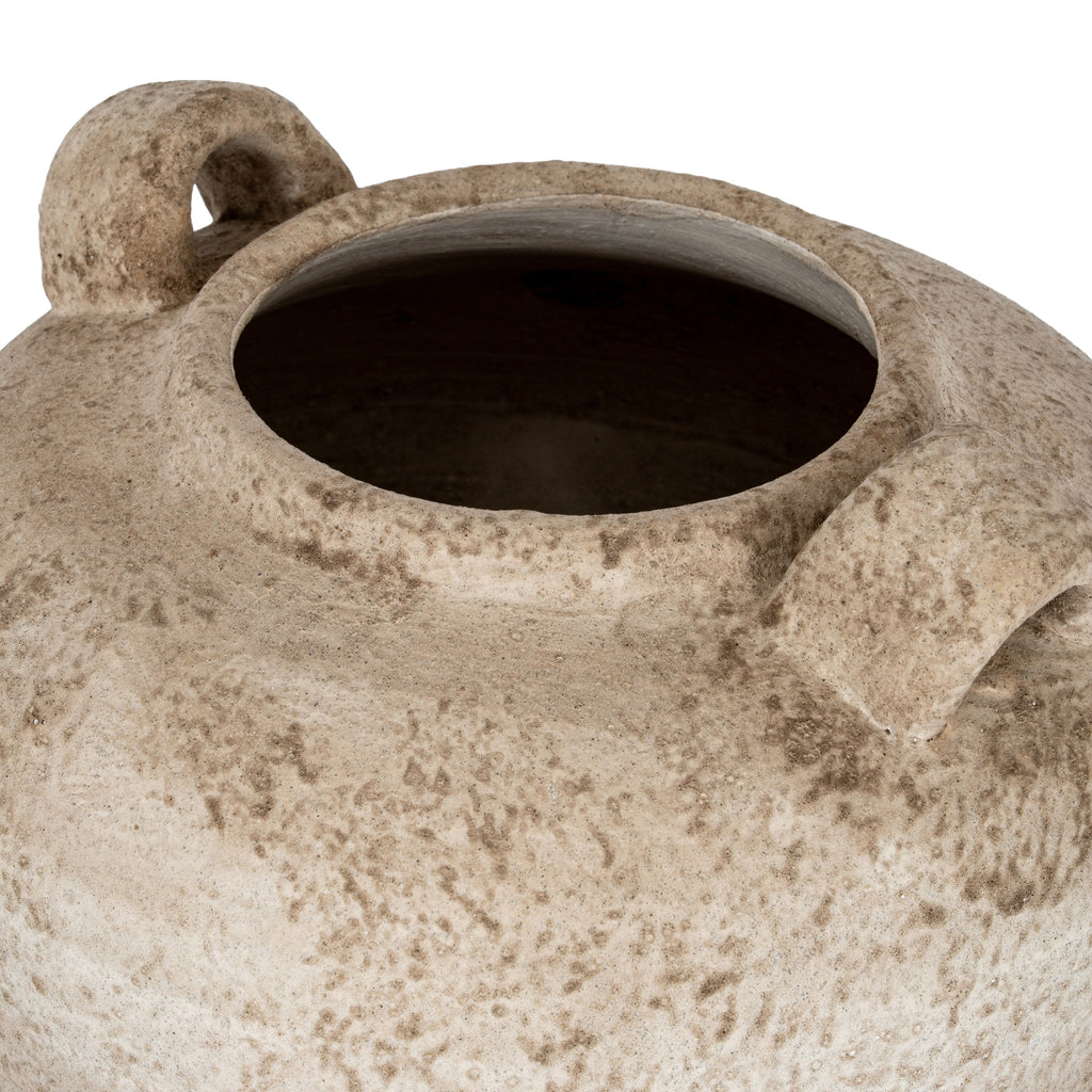 Terra Medium Urn Vase With Handles — alternative angle brown ceramic