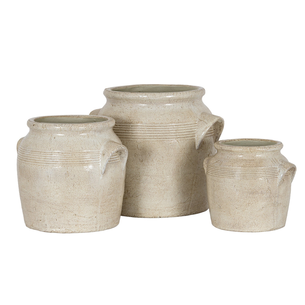 Tarn Collection Medium Pot With Handles — alternative angle white ceramic