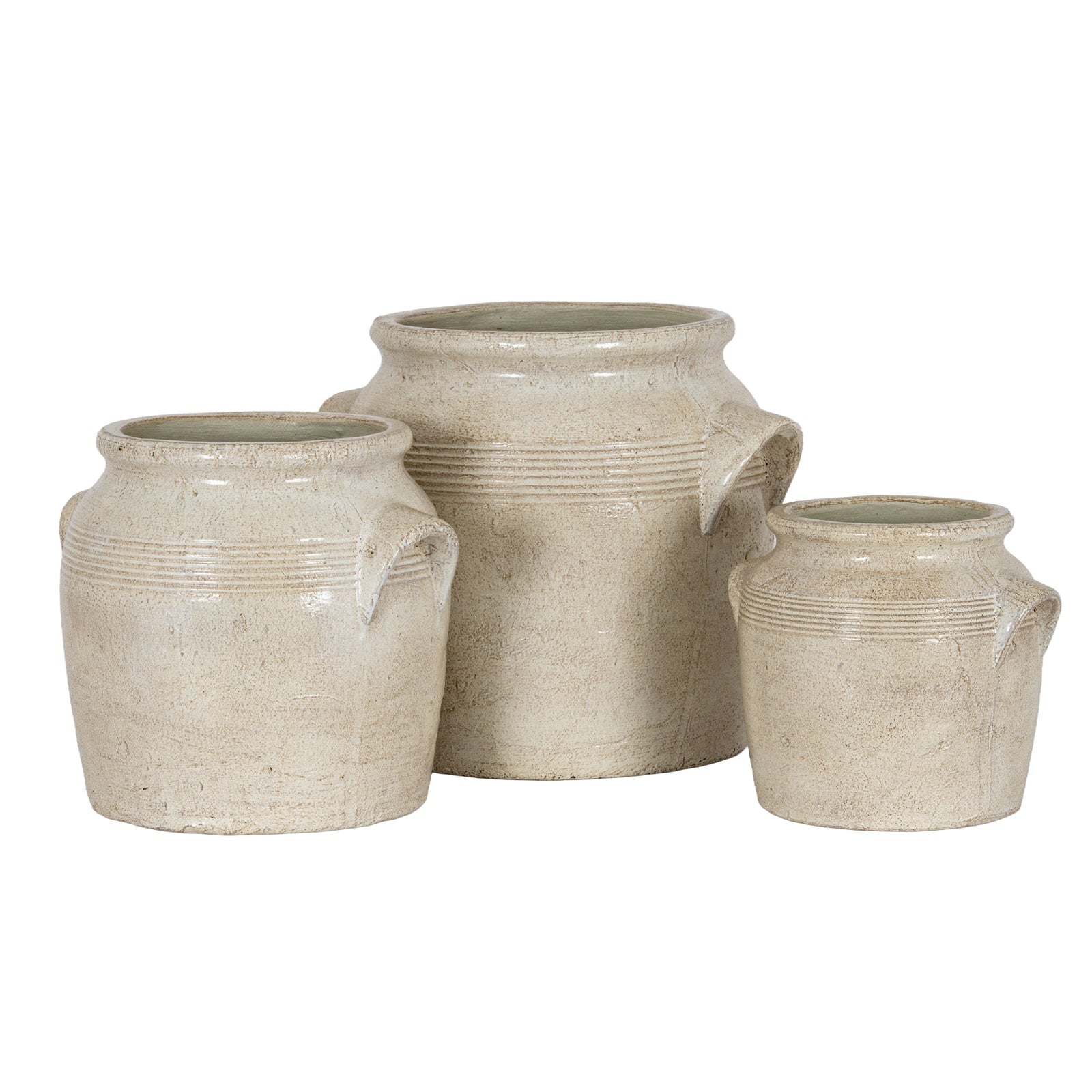 Tarn Collection Small Pot With Handles — alternative angle white ceramic
