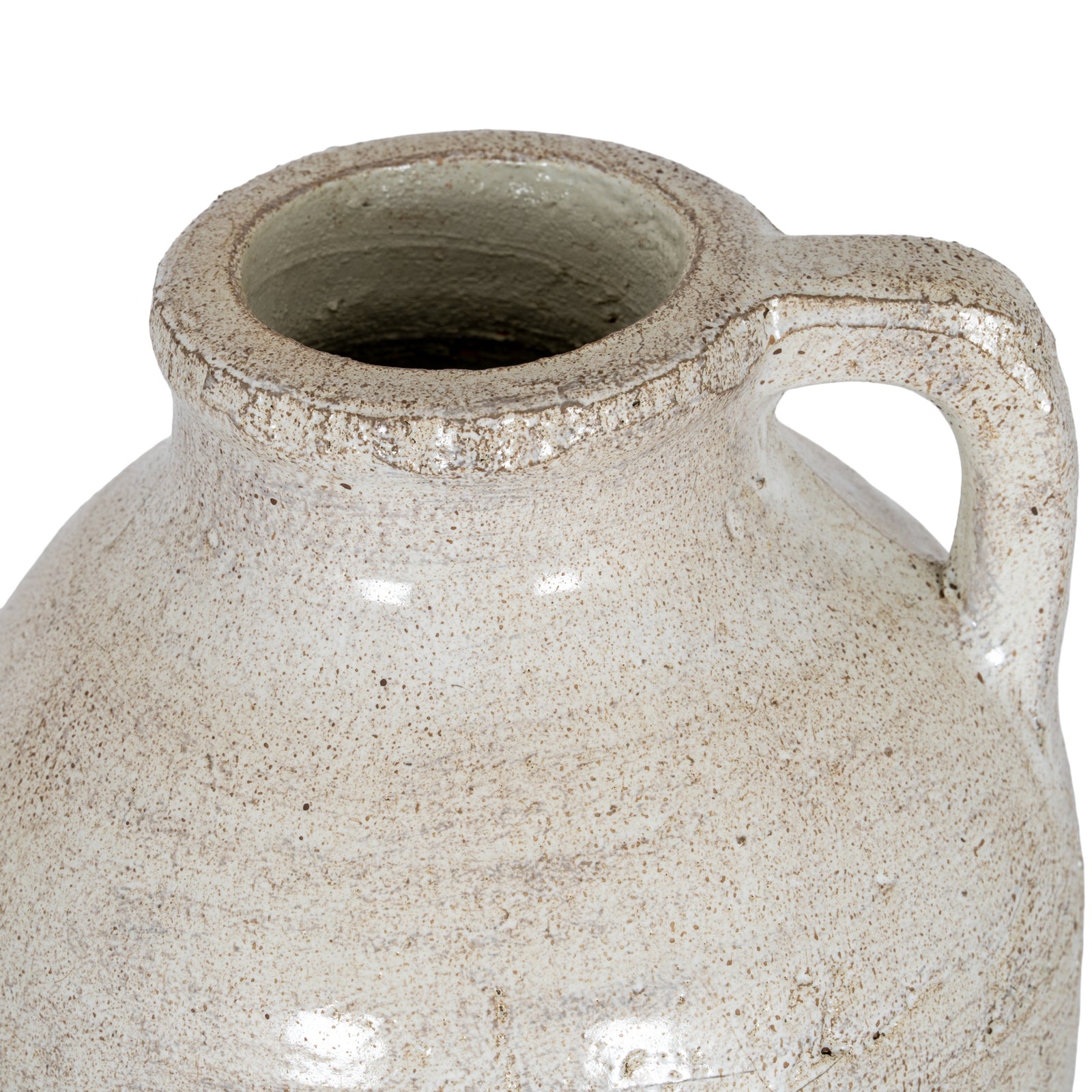 Tarn Collection Large Jug With Handle — side view white ceramic