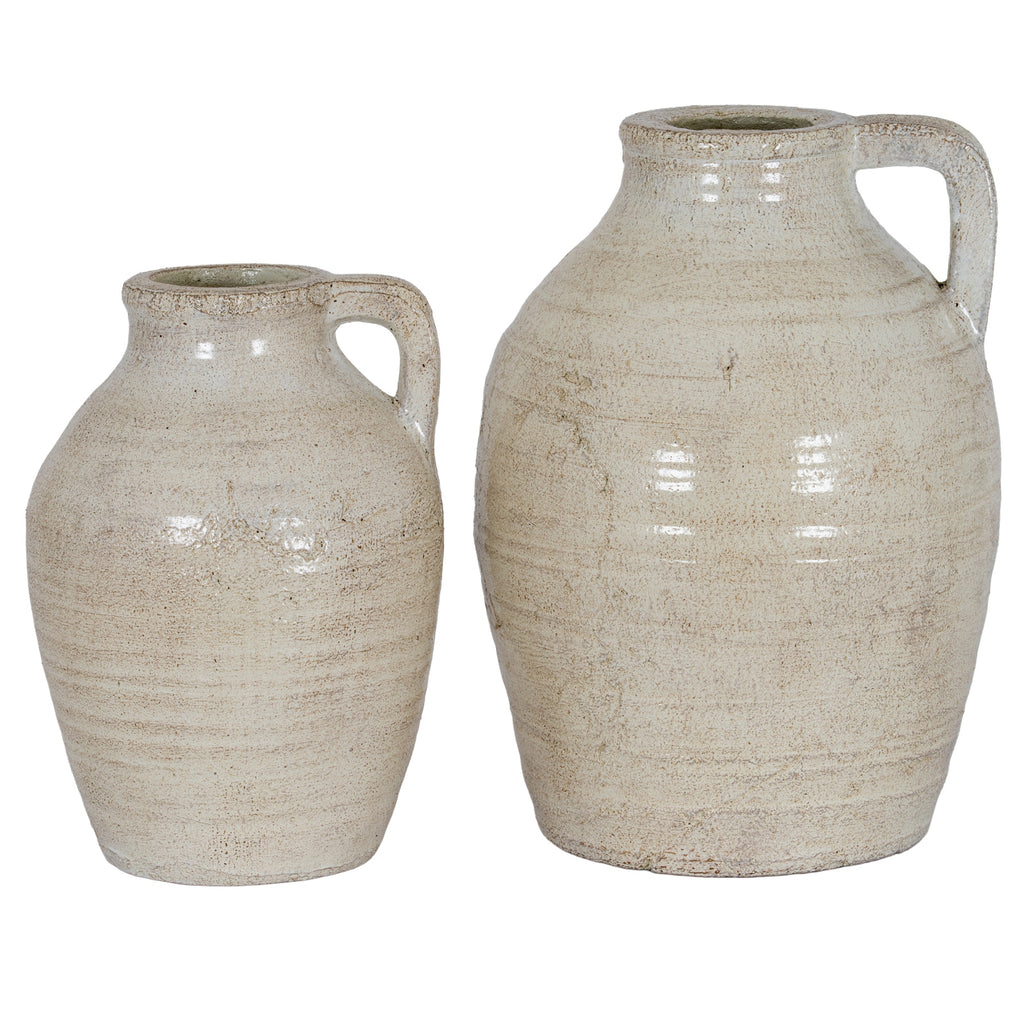 Tarn Collection Large Jug With Handle — alternative angle white ceramic