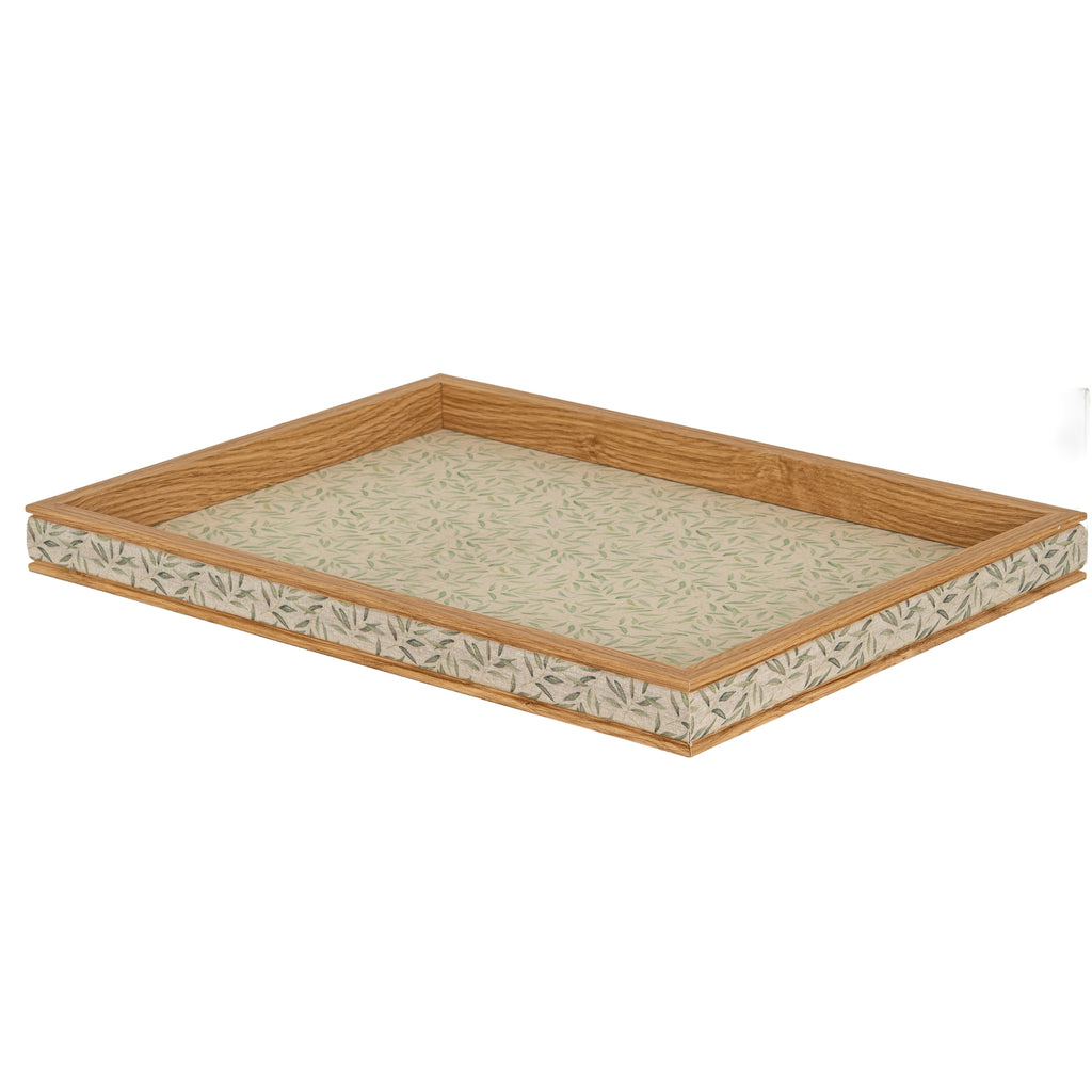 Drom Rectangular Tray — side view brown wood