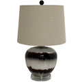 Sepia Shadows Squat Table Lamp With Linen Shade, main product view