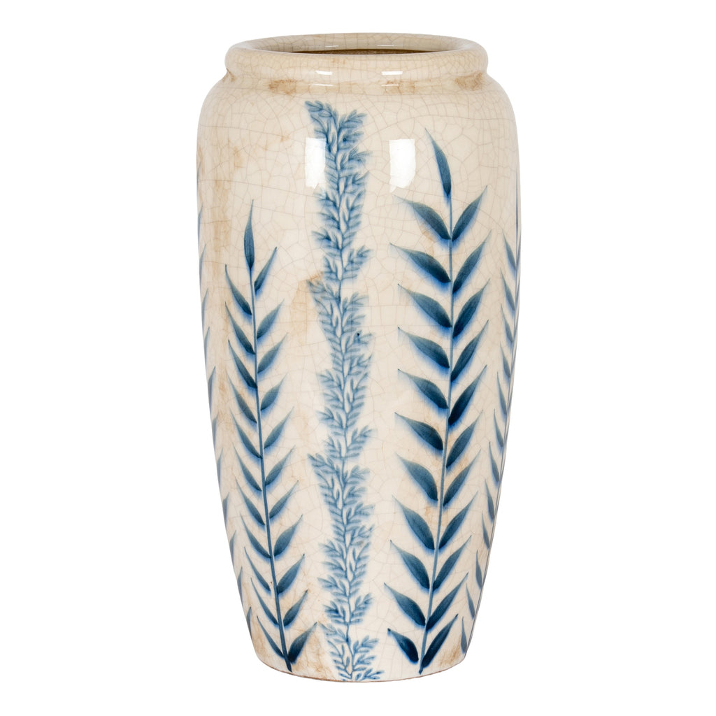 Large Blue Flora Tall Olpe Vase, main product view