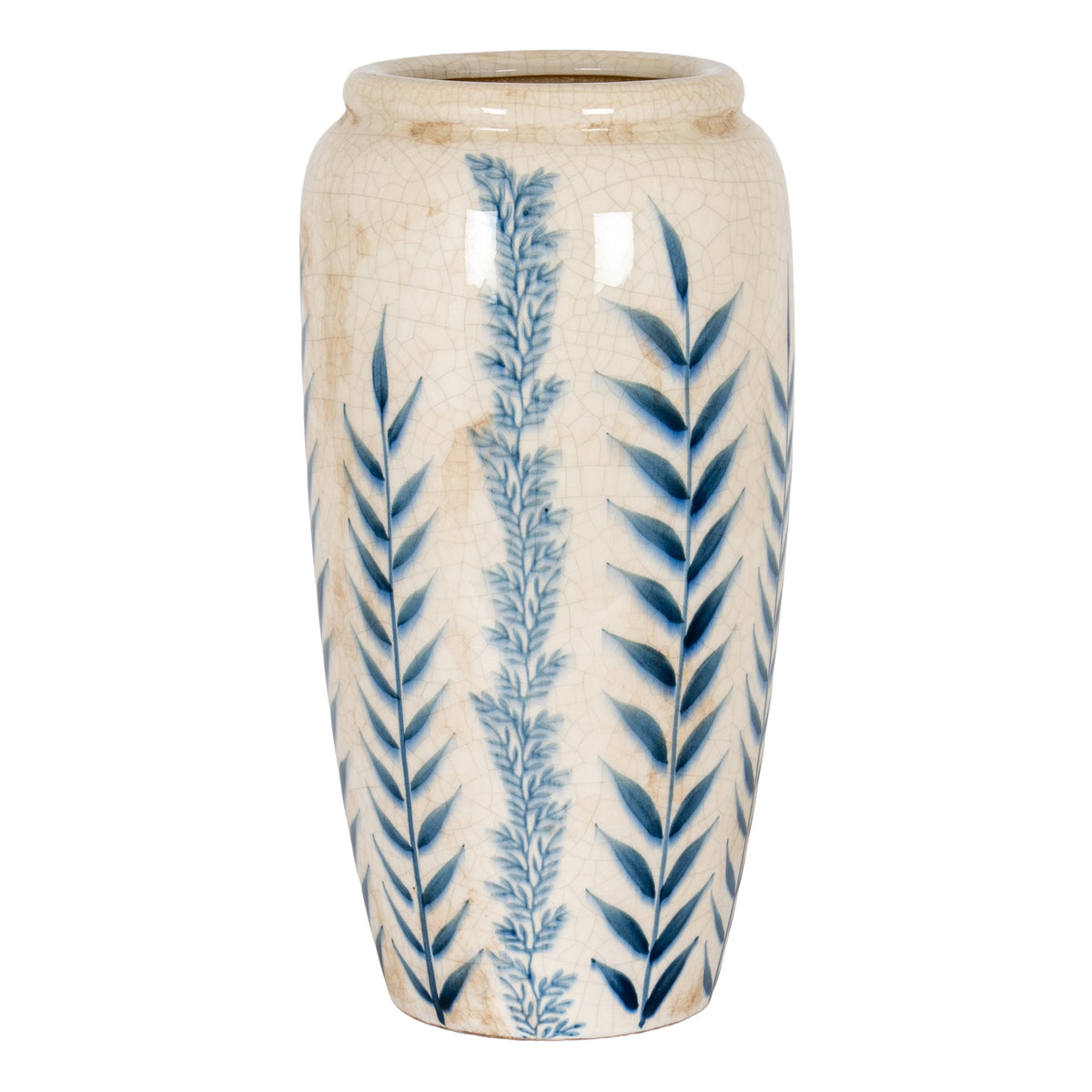 Large Blue Flora Tall Olpe Vase, main product view