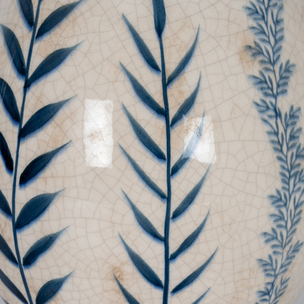 Small Blue Flora Olpe Jug Vase, further view