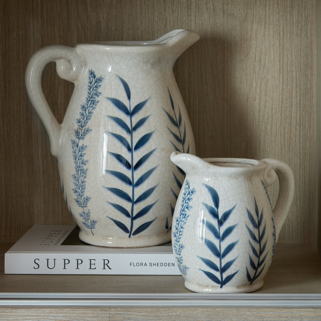 Small Blue Flora Olpe Jug Vase, main product view
