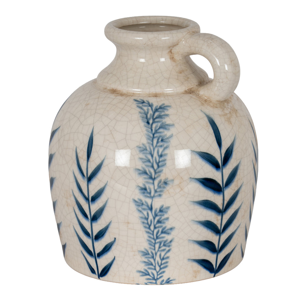 Blue Flora Amphora Jug Vase