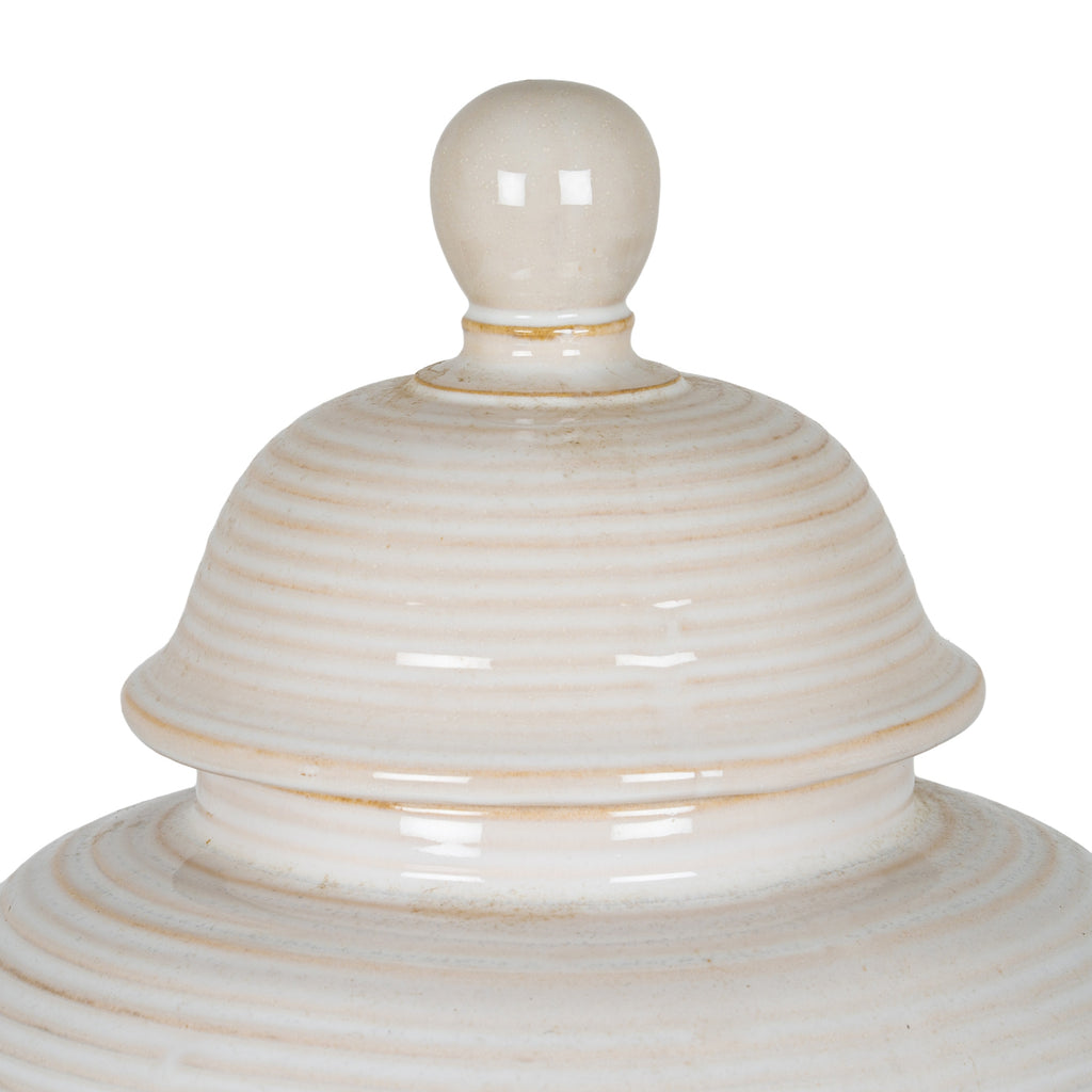 Neva Lidded Ceramic Ginger Jar