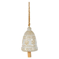 Large Ceramic Bell Tree Ornament With Snowflake Detail, main product view