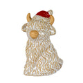 Merry Moo Ceramic Cow Ornament Gazing Left, main product view