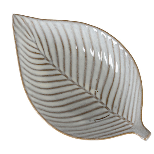 Alora Ceramic Elm Leaf Large Dish, alternative angle