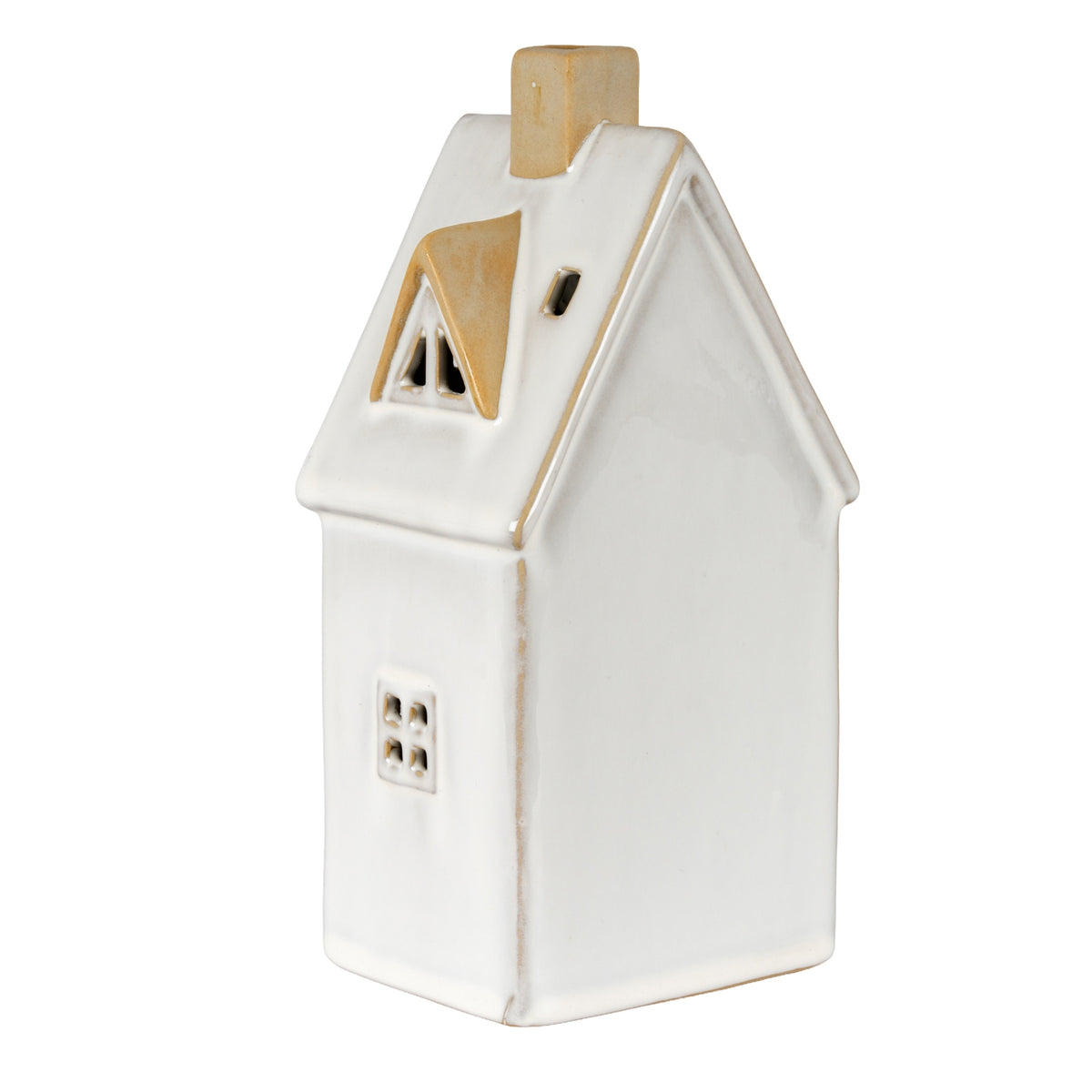 Alora Ceramic Large Townhouse With LED Light, detail close-up