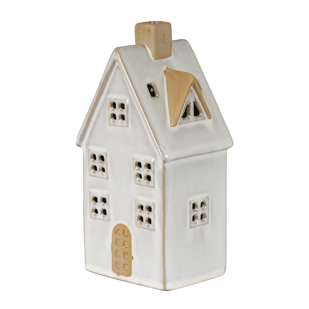 Alora Ceramic Large Townhouse with LED Light, included in The Little Christmas Village