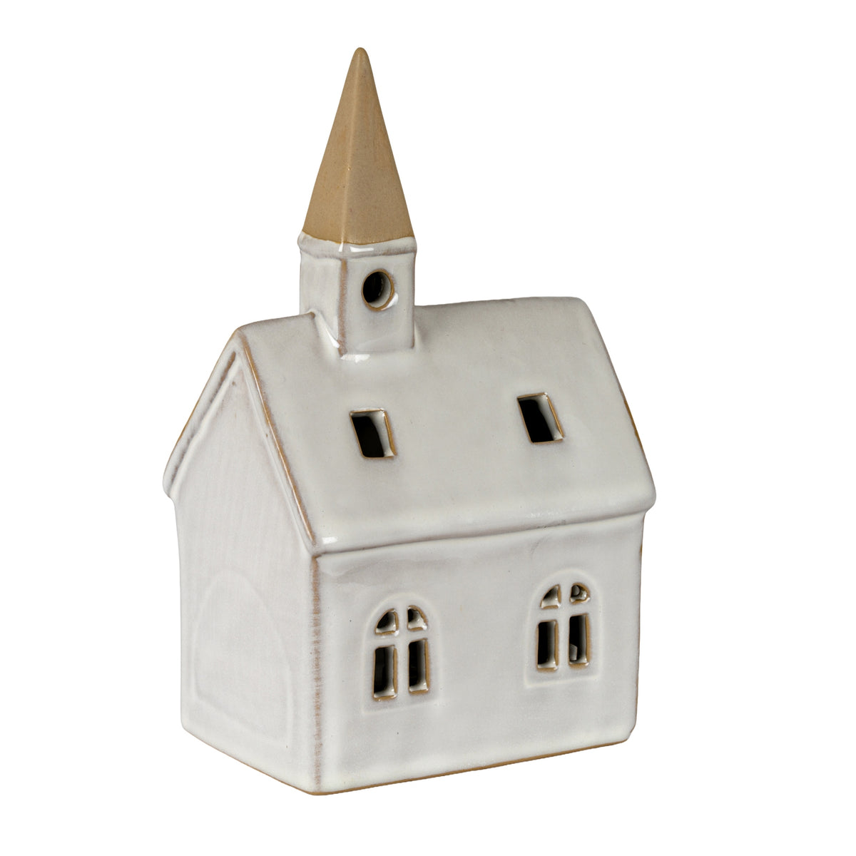 Alora Ceramic Church With LED Light, alternative angle
