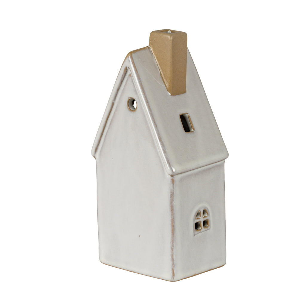 Alora Ceramic Medium Townhouse With LED Light, detail close-up