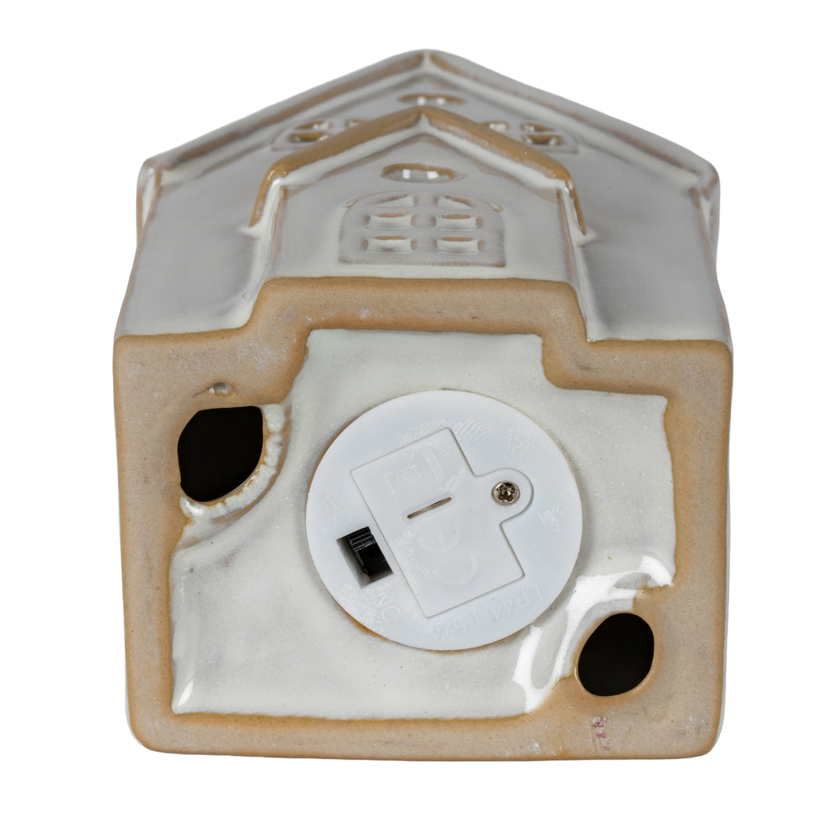Alora Ceramic Medium Townhouse With LED Light, side view