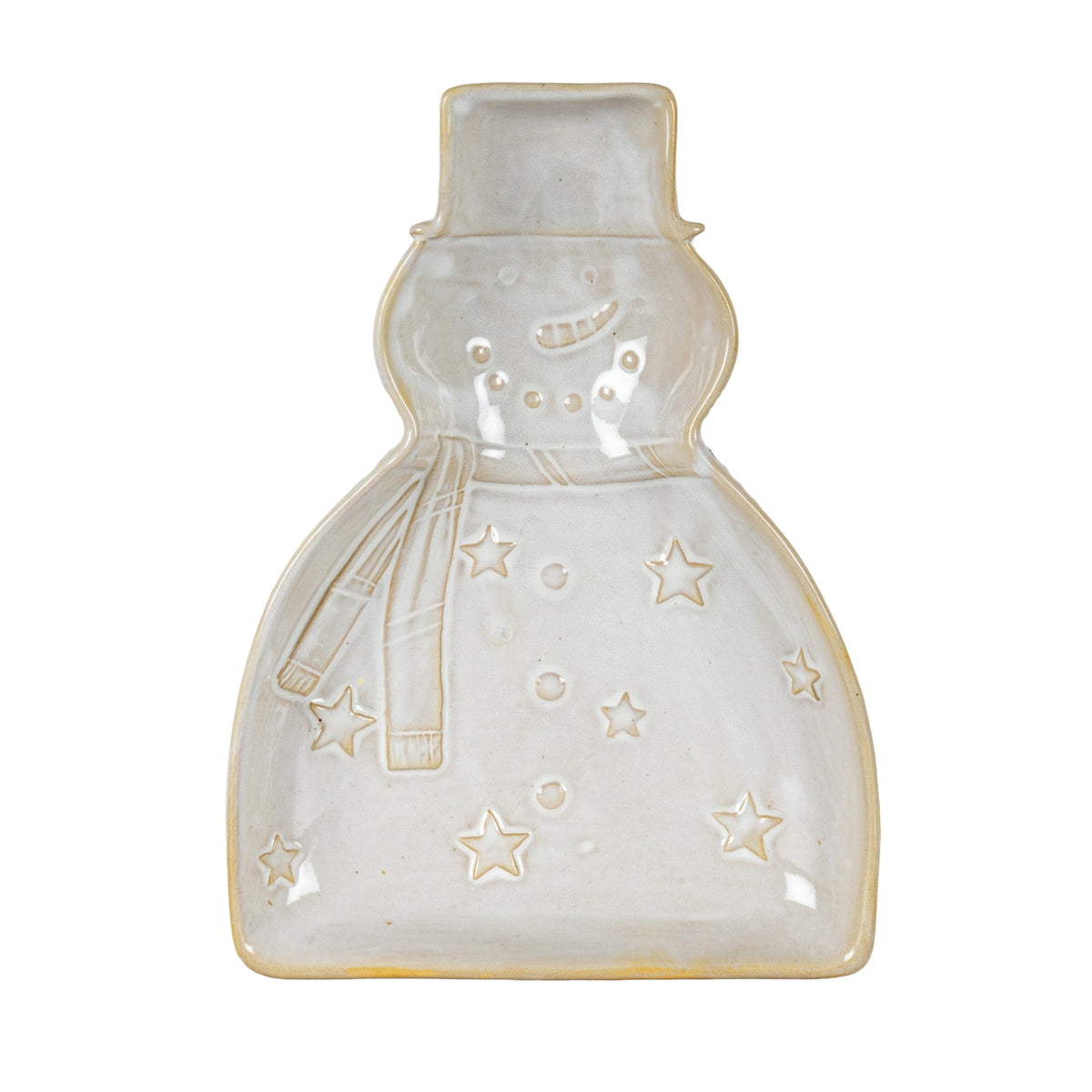Alora Ceramic Snowman Dish, alternative angle
