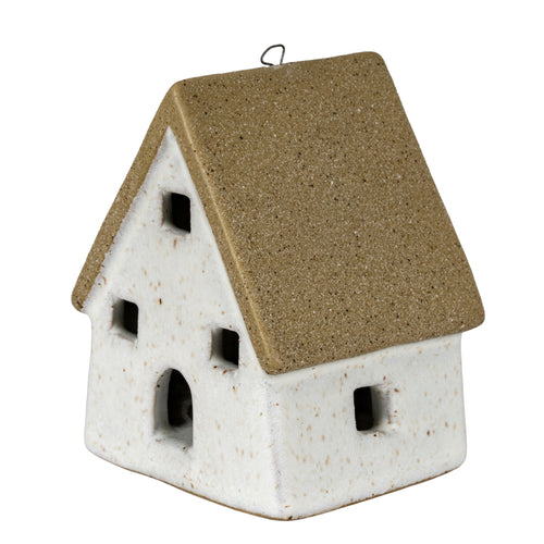 Alora Ceramic Town Cottage with LED Light, two included in The Little Christmas Village