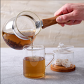 Handmade Glass Mug with Cookie Holder
